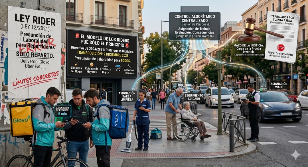 Glovo fue el aperitivo. La Directiva europea cambia el juego para todas las plataformas digitales.