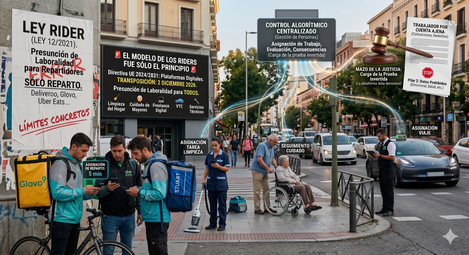 Glovo fue el aperitivo. La Directiva europea cambia el juego para todas las plataformas digitales.