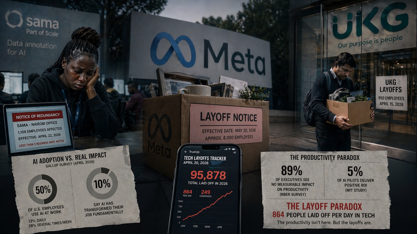 864 despidos al día. Y la productividad sin aparecer.