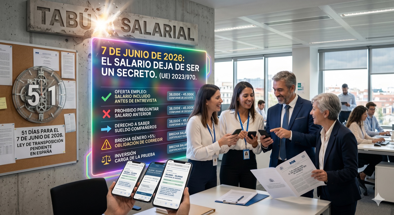 El 7 de junio, el salario deja de ser un secreto: lo que cambia con la Directiva de Transparencia Salarial